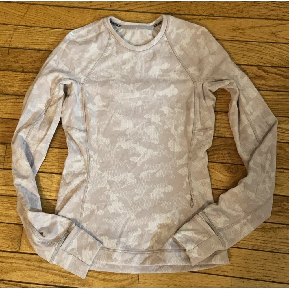 LULULEMON WOMEN'S IVORY PULLOVER LONG SLEEVE ATHLETIC JACKET SIZE XS